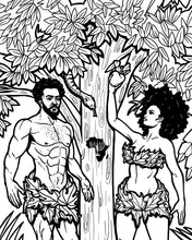 Digital Adam and Eve Coloring Sheet